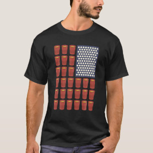 Camiseta Beer Pong Balls Bebado América Flag 4 De Julho Dri