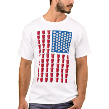 Beer Pong - Bebendo Game American Flag