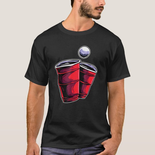 Camiseta Beer Pong Beirut Bebendo Jogo Ping Pong Ball Beer (Frente)
