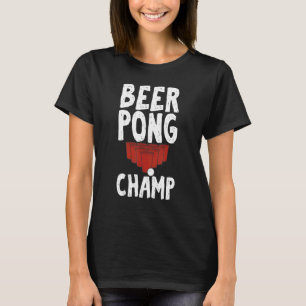 Camiseta Beer Pong Champ para Jogo de Bebendo Unisex