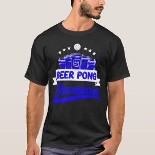 Camiseta Beer Pong Champion Bebendo Game Party Beer Pong