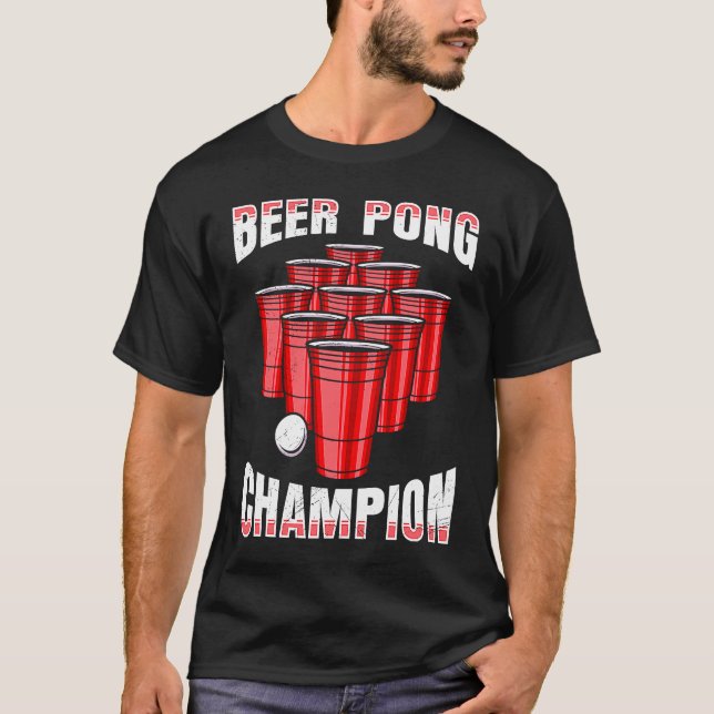 Camiseta Beer Pong Champion Beer Pong Champ Beer Pong Beer  (Frente)
