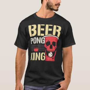 Camiseta Beer Pong King jogo de Bebendo de álcool Beer Pong