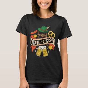 Camiseta Beer Pretzel Salsicha Homens do Chapéu Bávaro
