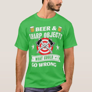 Camiseta Beer Sharp Objects o que pode dar errado Ax throwi