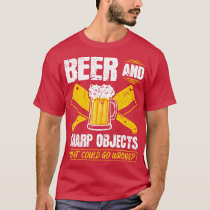 Camiseta Beer Sharp Objeta O Que Pode Dar Errado No Botão