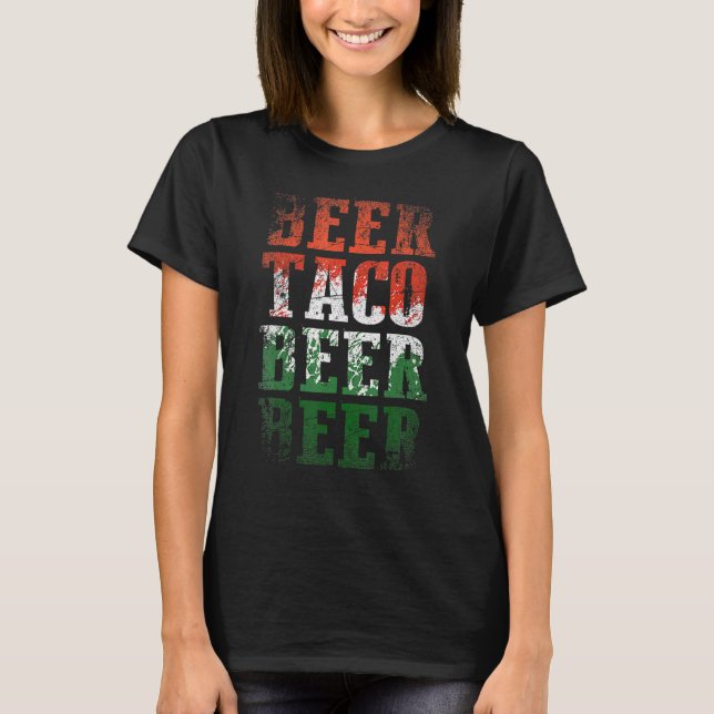 Camiseta Beer Taco Beer Beer Cinco De Mayo (Frente)