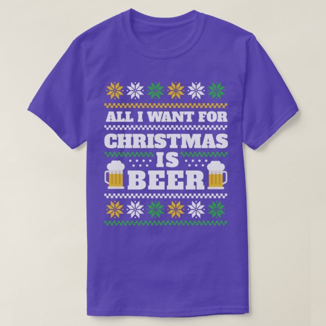 Camiseta Beer Ugly Sweater (Frente do Design)