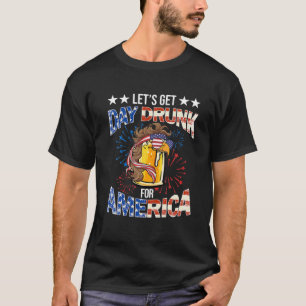 Camiseta Beer Vamos Ter Bebado Do Dia Para A América 4 De J