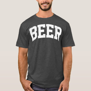 Camiseta Beer Vintage Sports College Gym Arch Engraçado 