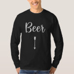 Camiseta Beer with Arrow Pointing Down to Belly for Dad<br><div class="desc">Beer with Arrow Pointing Down to Belly for Dad Matching Shirt. Perfect gift for your dad,  mom,  papa,  men,  women,  friend and family members on Thanksgiving Day,  Christmas Day,  Mothers Day,  Fathers Day,  4th of July,  1776 Independent day,  Veterans Day,  Halloween Day,  Patrick's Day</div>