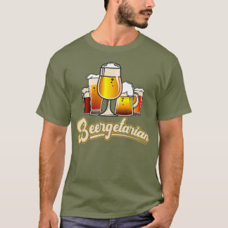 Camiseta Beergetarian Funny Artesanato Beer Bebendo Brew