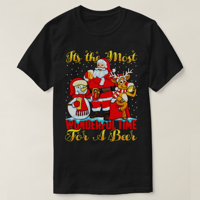 Camiseta Beermas Da Feliz De Natal É A Mais Maravilha (Frente do Design)