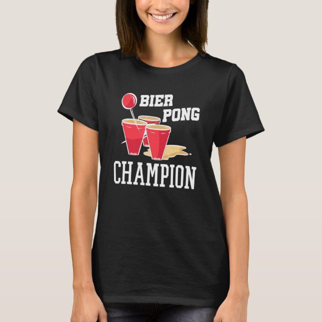 Camiseta Beerpong Bebendo Game Beer Bebendo Beer Pong Ch (Frente)