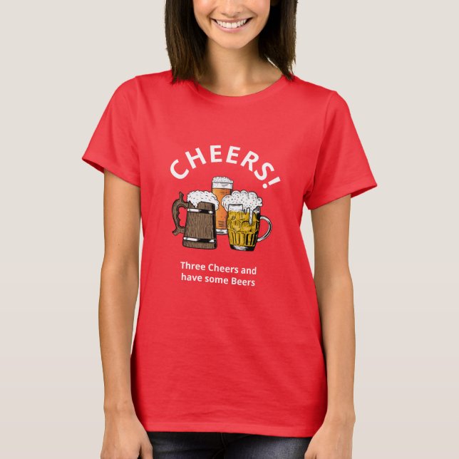 Camiseta Beers de cerveja divertida (Frente)