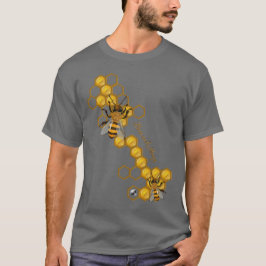 Camiseta Bees and Honey mit Bienen und Honigwaben