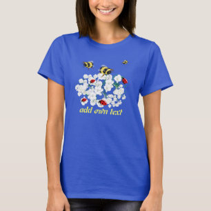 Camiseta BEES e Ladybugs arte natural
