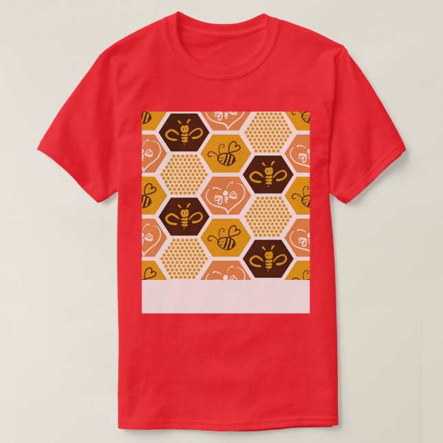 Camiseta Bees Honeycomb Beekeekeepers Gifts (Frente do Design)