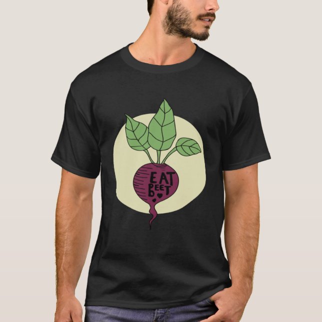 Camiseta Beet Vegetable Vegan Plant Based Diet Healthy Food (Frente)