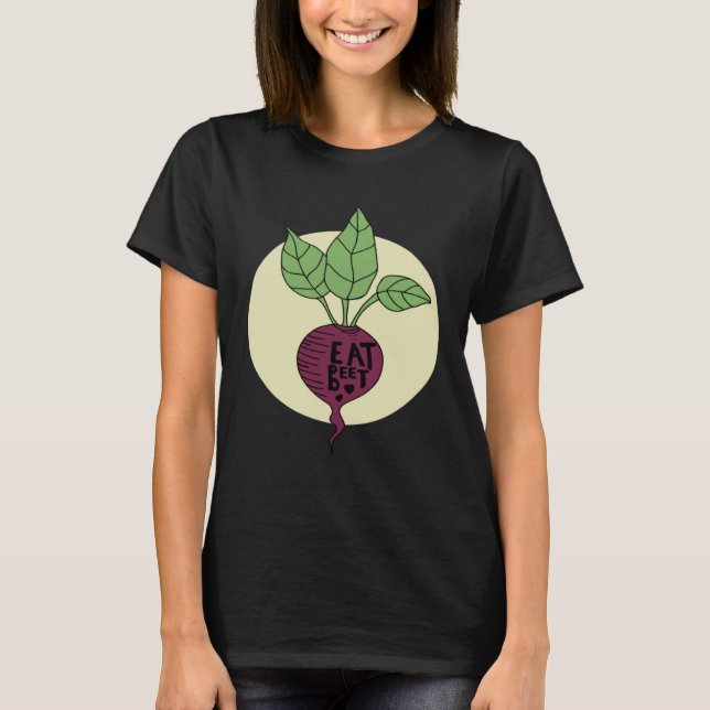 Camiseta Beet Vegetable Vegan Plant Based Diet Healthy Food (Frente)