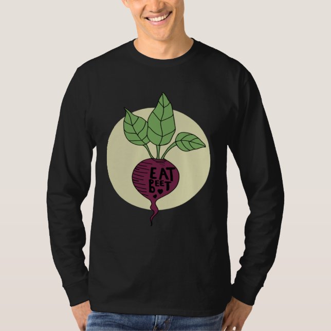 Camiseta Beet Vegetable Vegan Plant Based Diet Healthy Food (Frente)