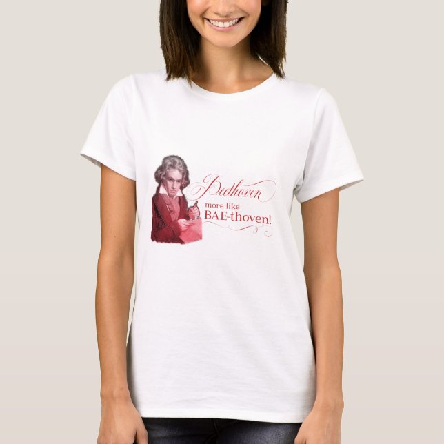 Camiseta Beethoven BAEthoven Classic Composer Pun (Frente)
