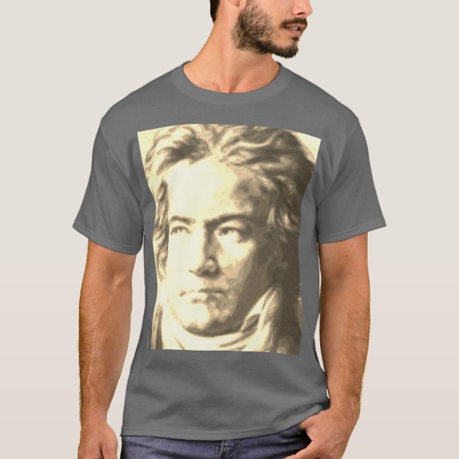 Camiseta Beethoven Na Sepia (Frente)