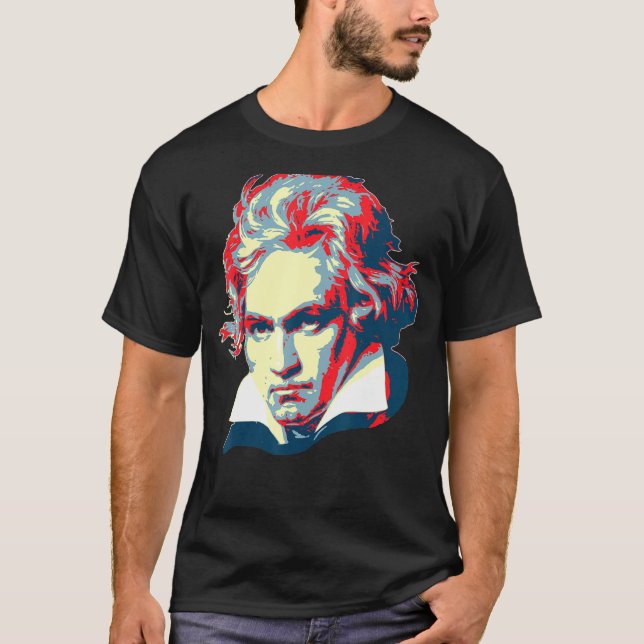 Camiseta Beethoven Pop Art (Frente)