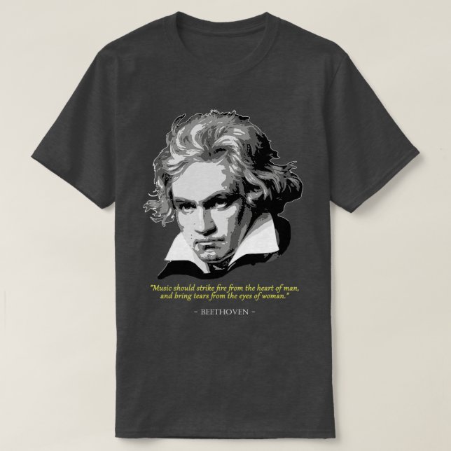Camiseta Beethoven Quote (Frente do Design)