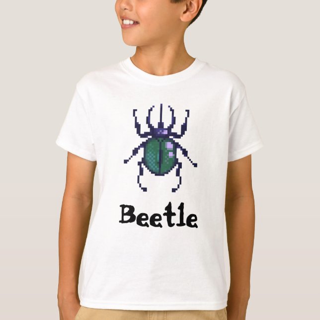 Camiseta Beetle green pixel art (Frente)