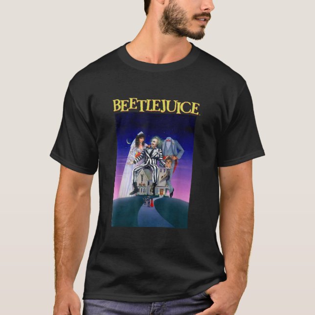 Camiseta Beetlejuice Iconic Classic Group Shot Retro Big Ch (Frente)