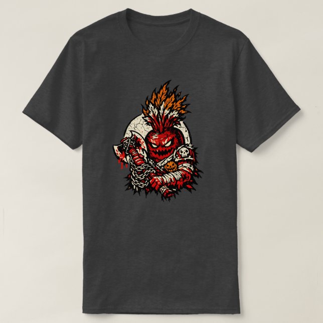 Camiseta Beetroot Berserker Halloween — Dark Warrior Retro  (Frente do Design)