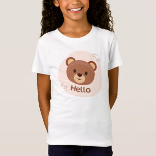 Camiseta Bege e Marrom Fofo Ilustrativo