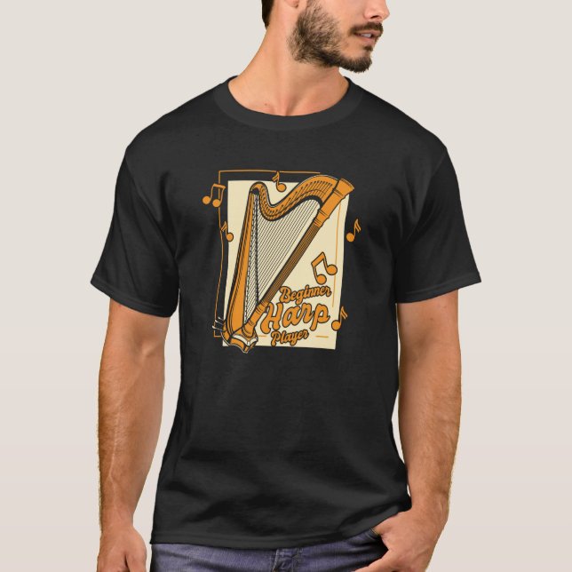 Camiseta Beginner Harp Player Pedal Harp Harpist Konghou Ha (Frente)