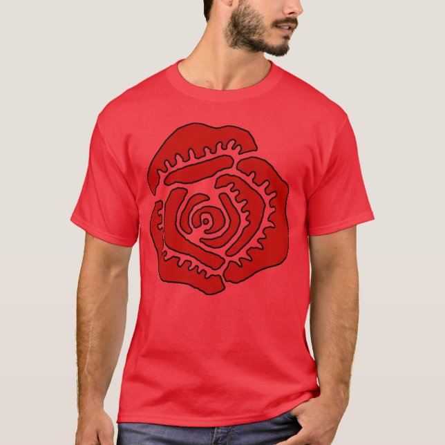 Camiseta Begonia Flower Red Scarlet Hippie Festival Jam gir (Frente)