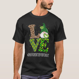 Camiseta Behavior Interventionist Love St Patricks Day Gnom