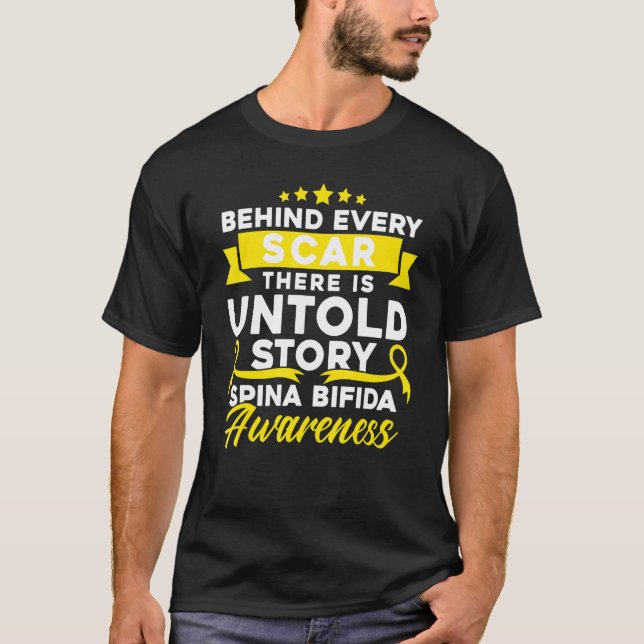 Camiseta Behind Every Scar Spina Bifida Awareness (Frente)