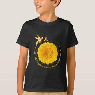 Camiseta Beija-flor Amarelo Girassol Conscientização do Cân