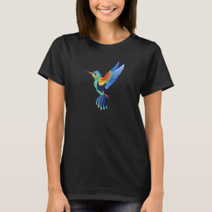 Camiseta Beija-flor Colorido Fofo Legal Animal Passaro Voan