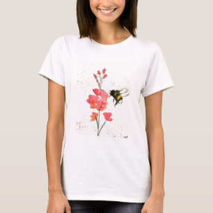 Camiseta Beija-flor e flor