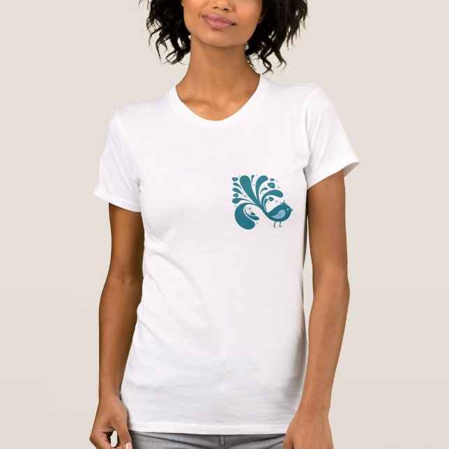 Camiseta beija-flor elegante (Frente)