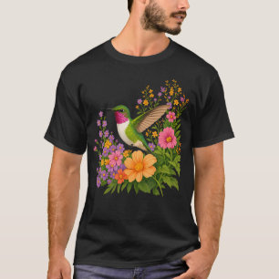 Camiseta Beija-flor Flor Floral Passarinho Fofo