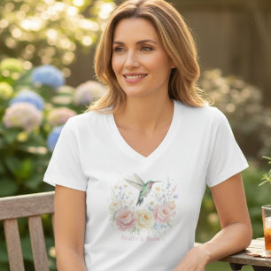 Camiseta Beija-flor Floral – Presente do Dia das Mães para 