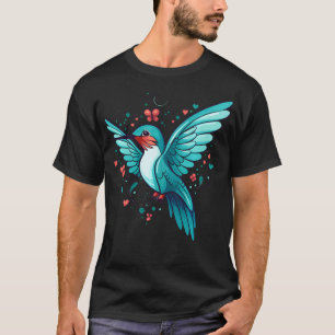 Camiseta Beija-flor Fofo Com Flores I