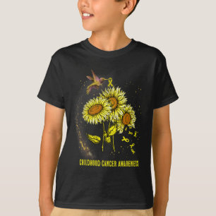Camiseta Beija-flor Girassol Conscientização do Câncer Infa