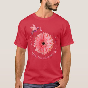 Camiseta Beija-flor Girassol Fita Rosa Fita Fita Cancer Aw