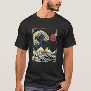 Camiseta Beija-flor Kanagawa Onda Animal de Surf Divertido