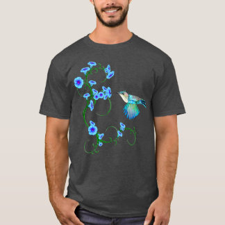 Camiseta Beija-flor no Jardim da Flor da Manhã