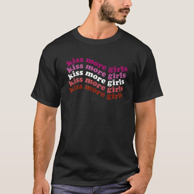 Camiseta Beija Mais Meninas LGBT Orgulho LGBT Menina Ama T  (Frente)