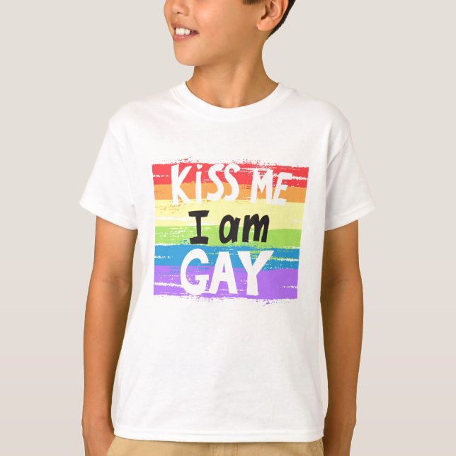 Camiseta Beija-Me Eu Sou Gay (Frente)